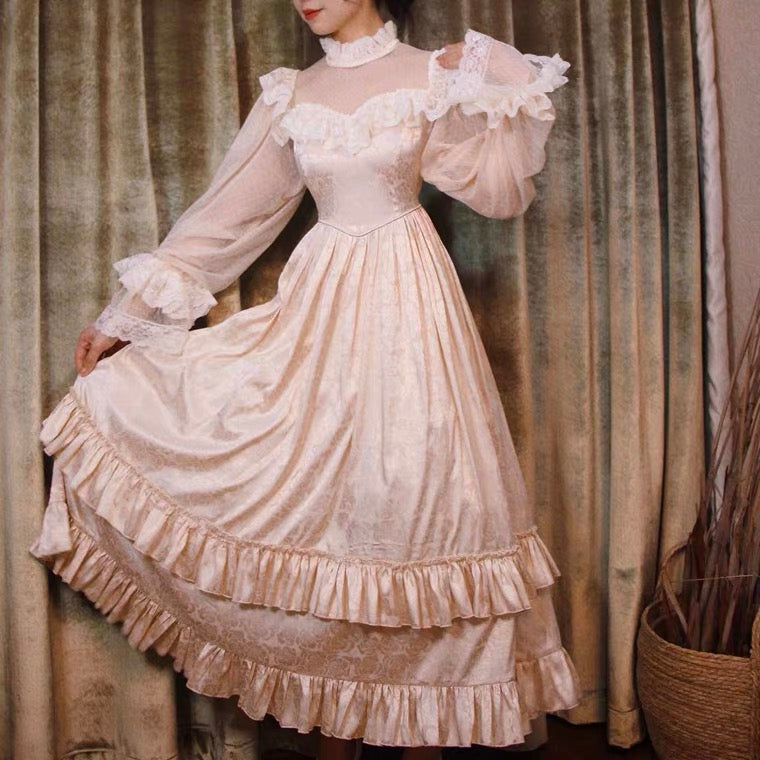 Golden Dreams Romantic Royalcore Victorian Fairy Princess Dress