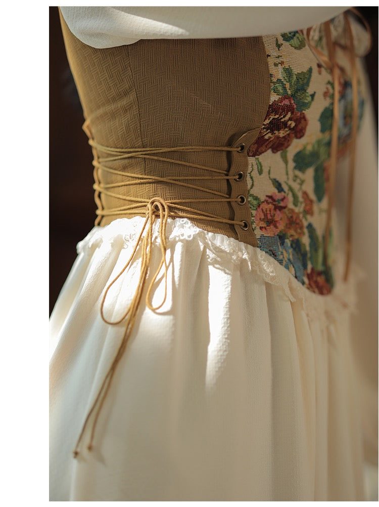 Devina Cottage Witch Cottagecore Bustier Dress