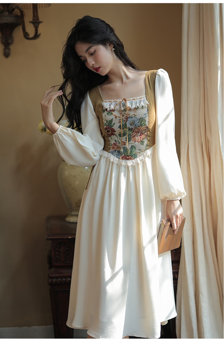Devina Cottage Witch Cottagecore Bustier Dress