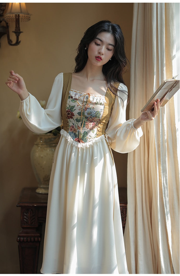 Devina Cottage Witch Cottagecore Bustier Dress
