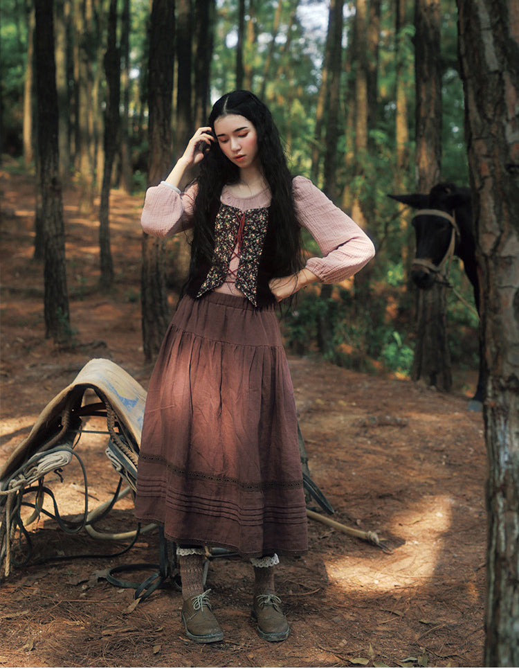 Cozy Forest Cottage Witch Cottagecore Vest