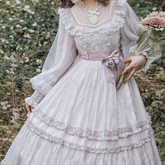 Ghost Fairy Violet Romantic Royalcore Dress