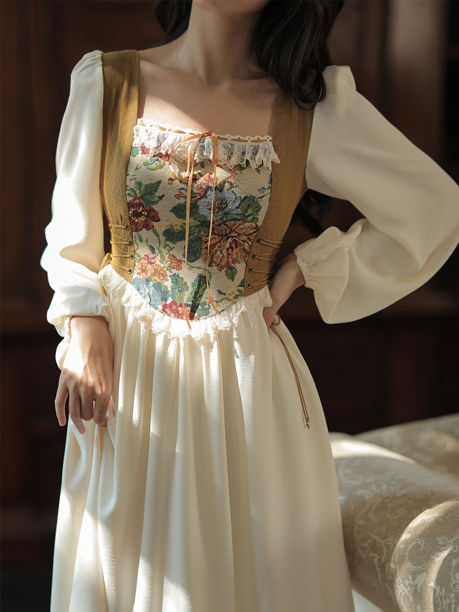 Devina Cottage Witch Cottagecore Bustier Dress