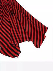 Pirate-Striped Headscarf Skirt Set