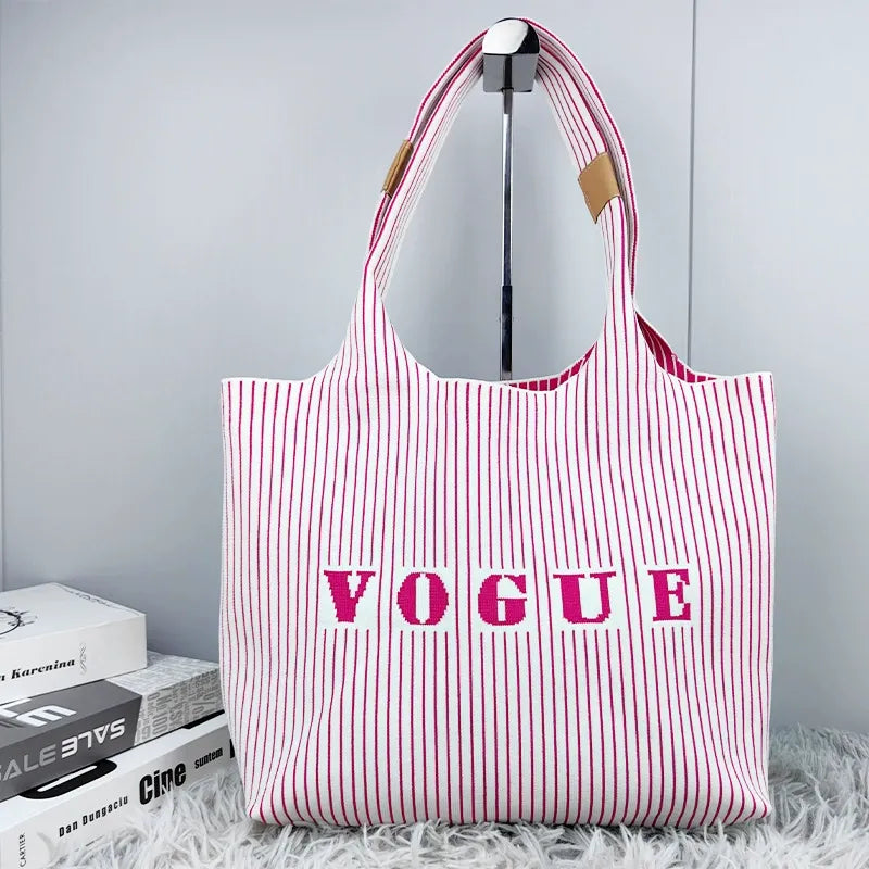 Single-Shoulder Woven Bag