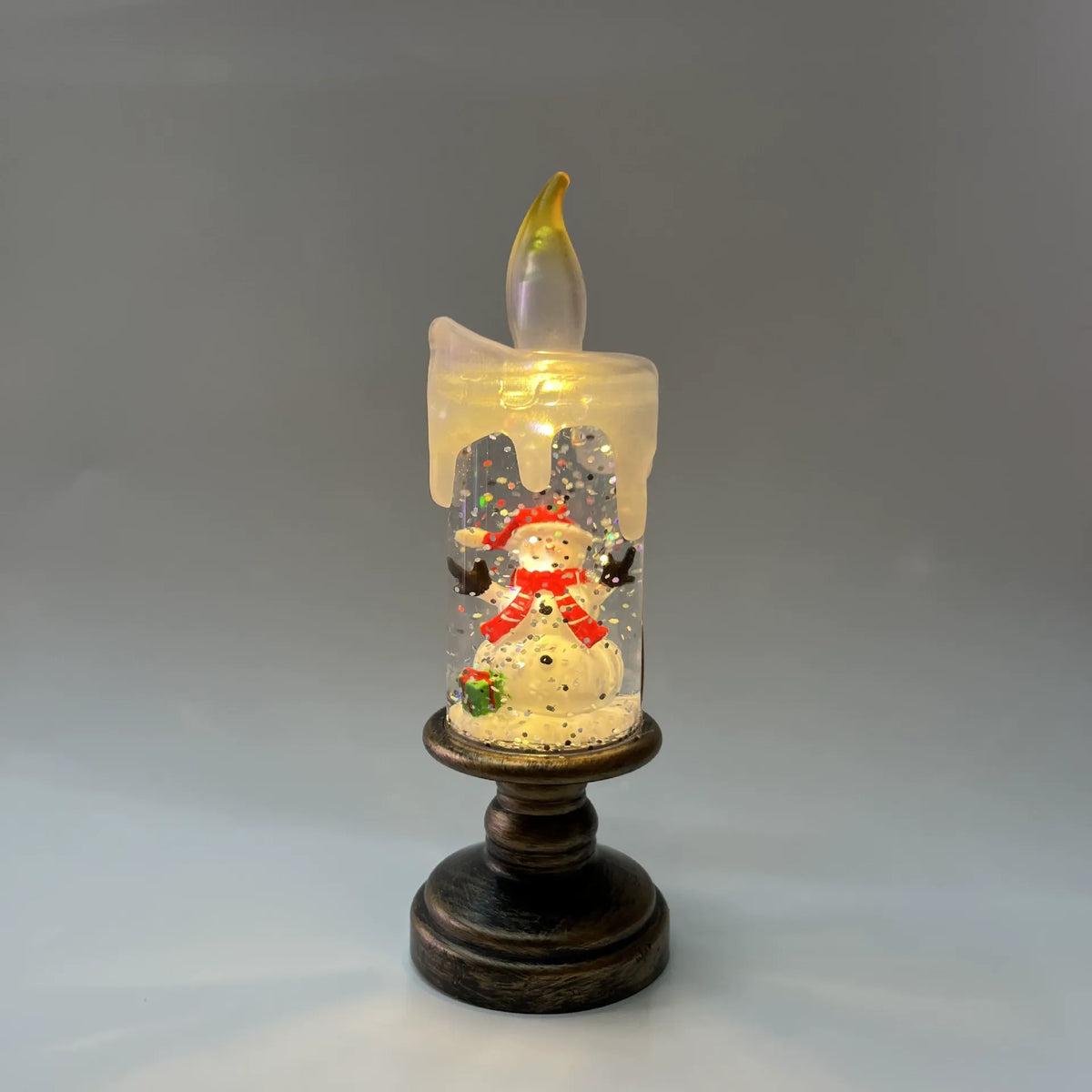 Christmas Lights Inside A Candle