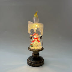 Christmas Lights Inside A Candle