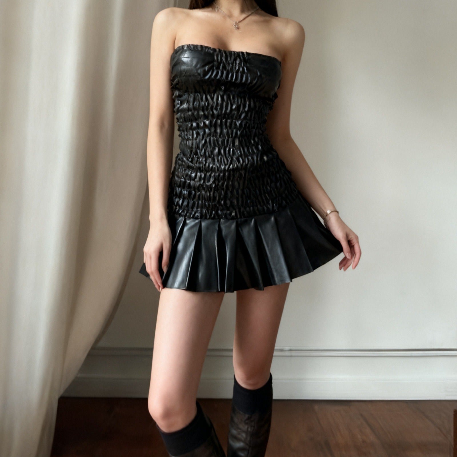 Waist-Cinching Strapless Dress