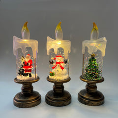 Christmas Lights Inside A Candle