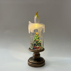 Christmas Lights Inside A Candle