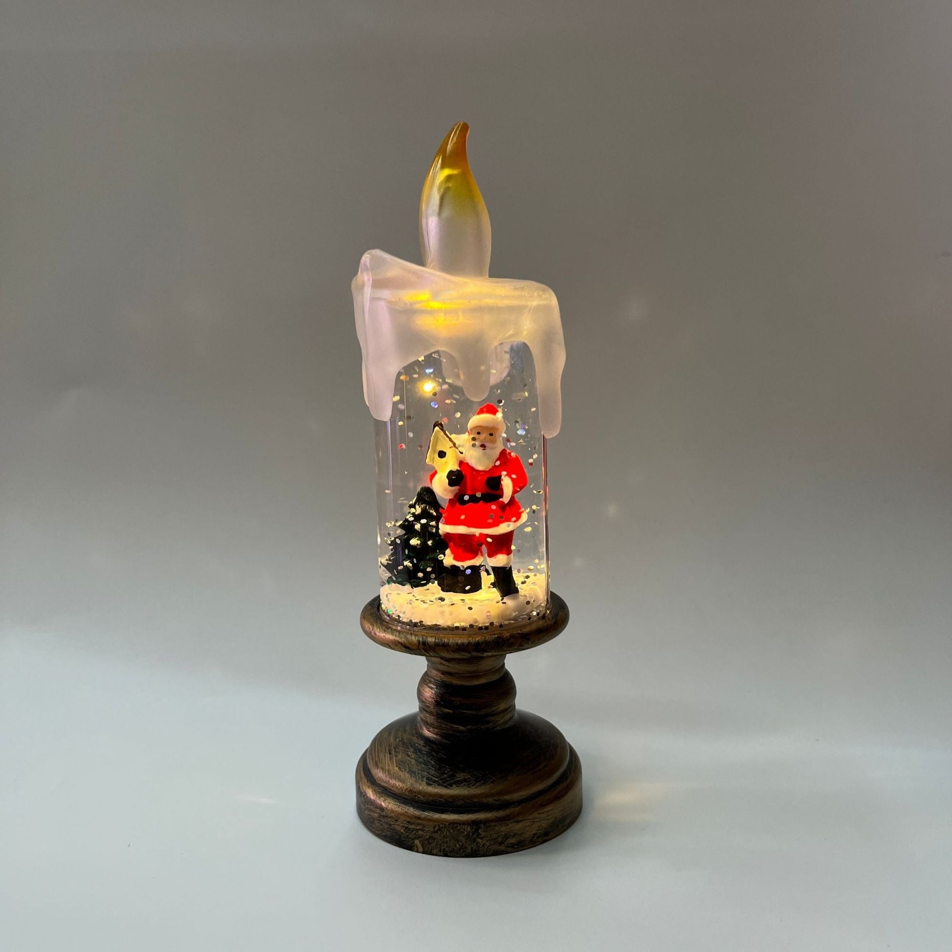 Christmas Lights Inside A Candle