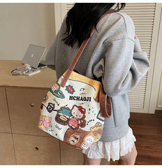 Cute Cartoon Cat Bucket Bag