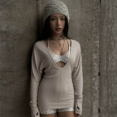 Street Retro Sequin Suspender Suit