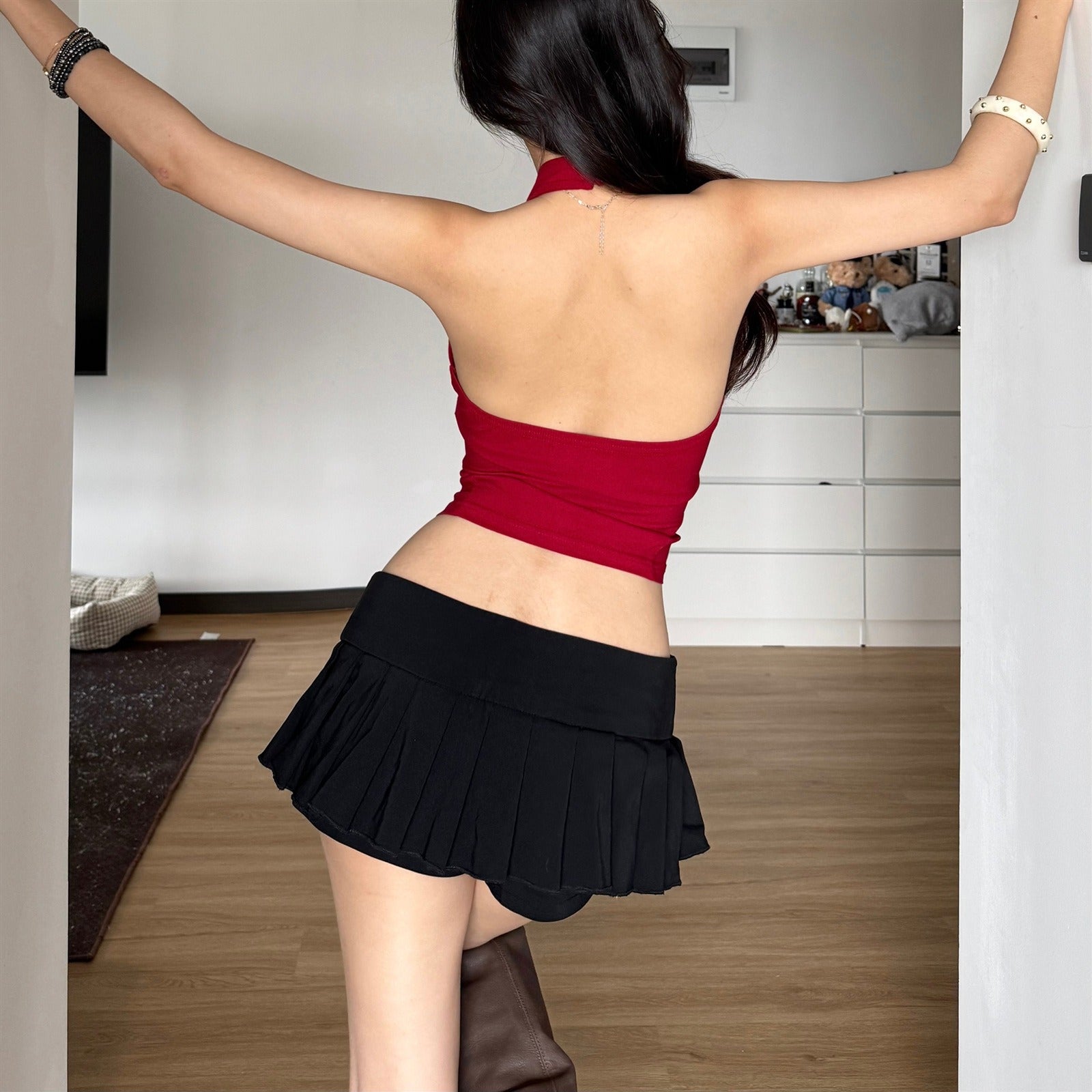 Halter Neck Cross-Strap Vest