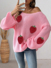 Strawberry Patchwork Sweater
