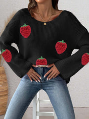 Strawberry Patchwork Sweater