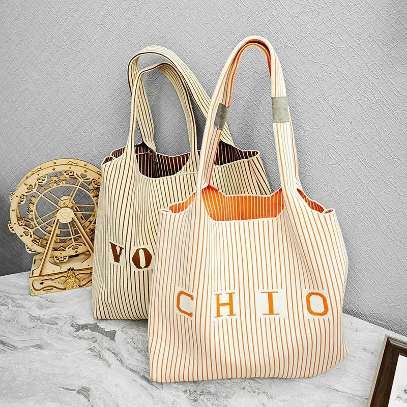 Single-Shoulder Woven Bag