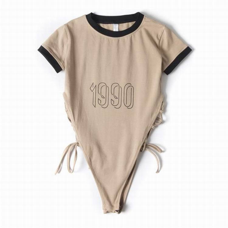 1990 PRINT LACE UP BODYSUIT