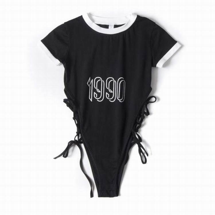 1990 PRINT LACE UP BODYSUIT