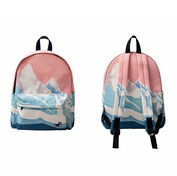 Alaska Cartoon Print Backpack