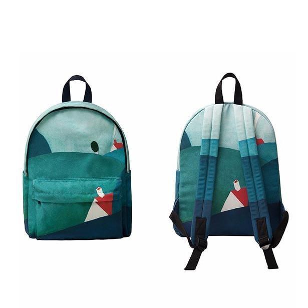 Alaska Cartoon Print Backpack