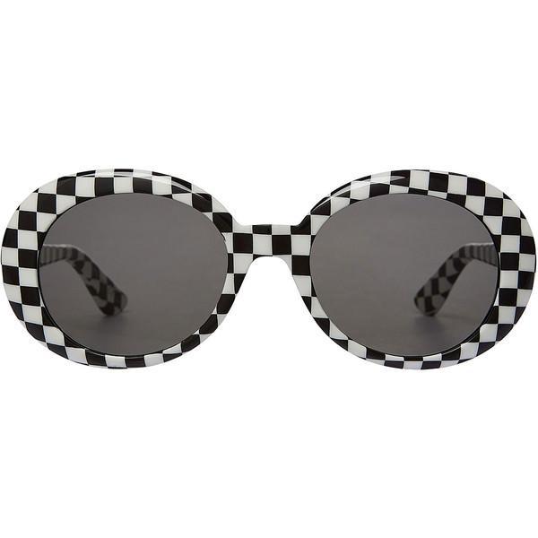 Alien Checkered Plaid Bw Yellow Plastic Grunge Sunglasses