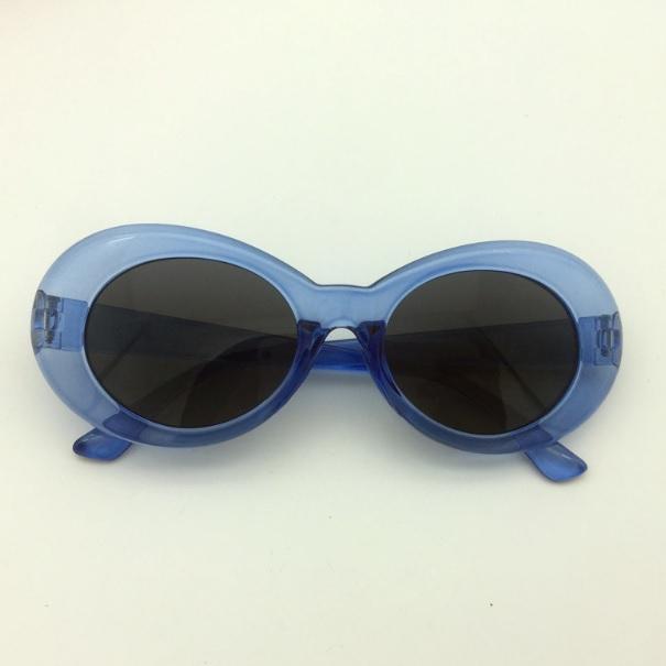 Alien Transparent Plastic Frame Round Cobain Style Sunglasses