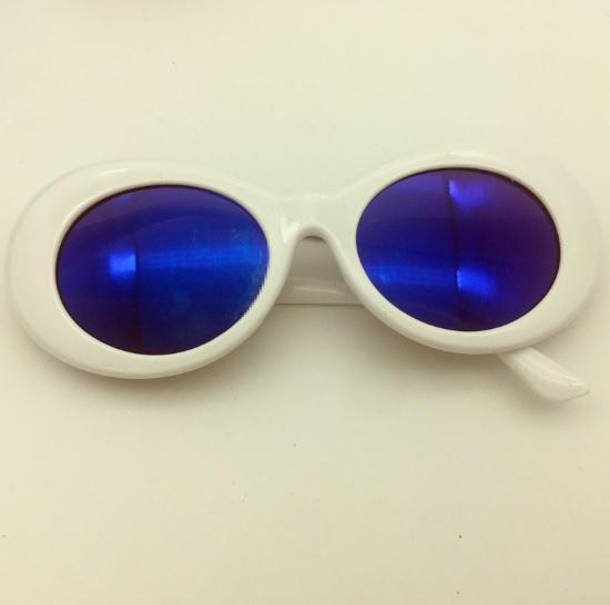 Alien Transparent Plastic Frame Round Cobain Style Sunglasses