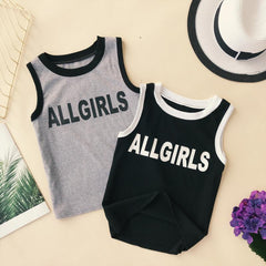 All Girls Sporty Round Neck Singlet Top