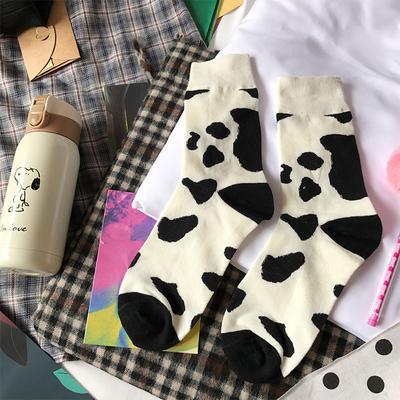 Animal Pattern Zebra Leopard Cow Cotton Socks