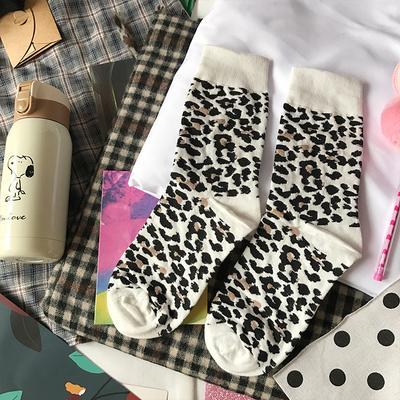 Animal Pattern Zebra Leopard Cow Cotton Socks