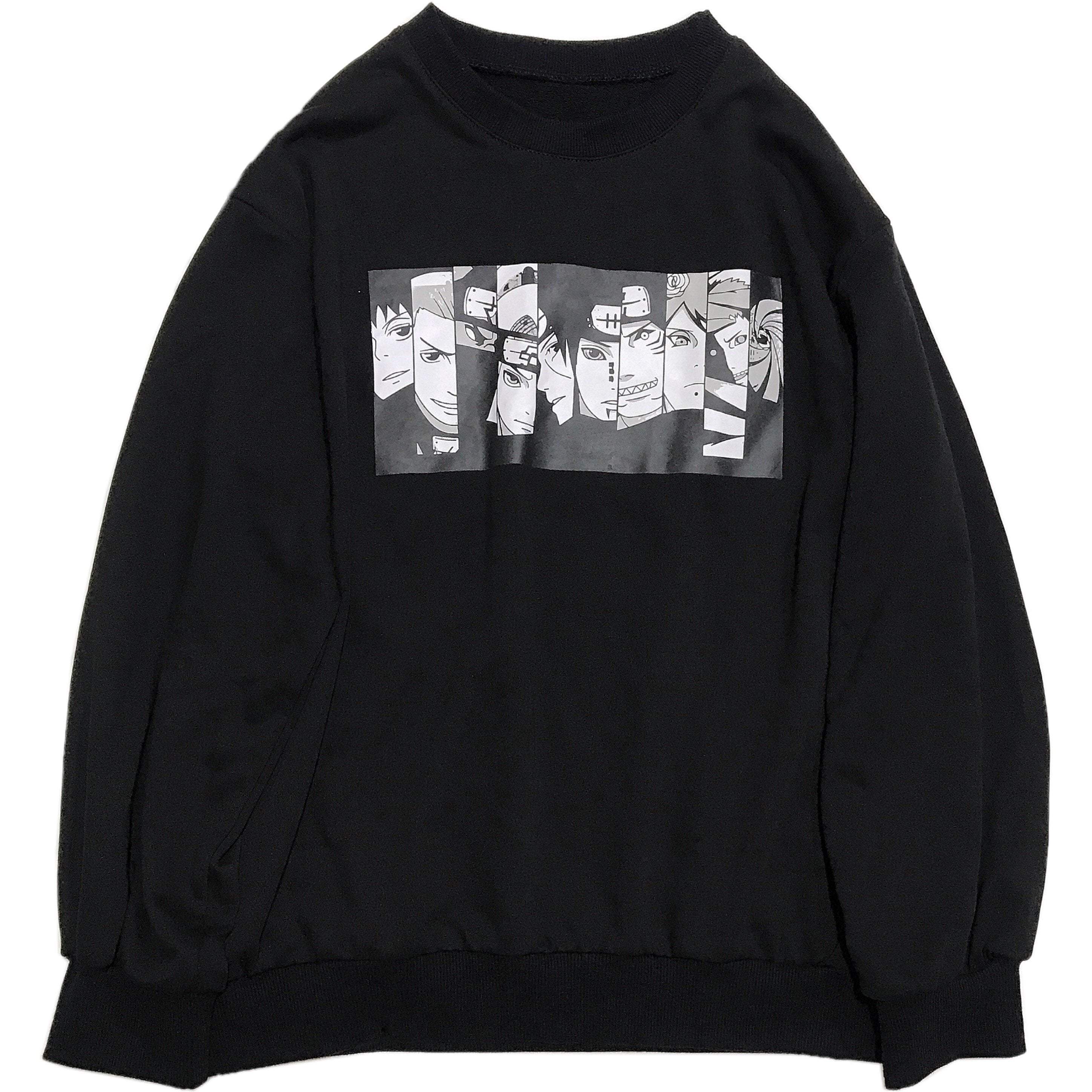 ANIME PATCH BLACK OVERSIZED SWEATSHIRT