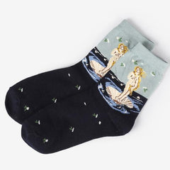 Art Drawings Style Cotton Aesthetic Socks