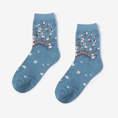 Art Drawings Style Cotton Aesthetic Socks