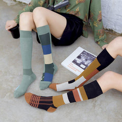 Art Hoe Geometric Patterns Cotton High Socks