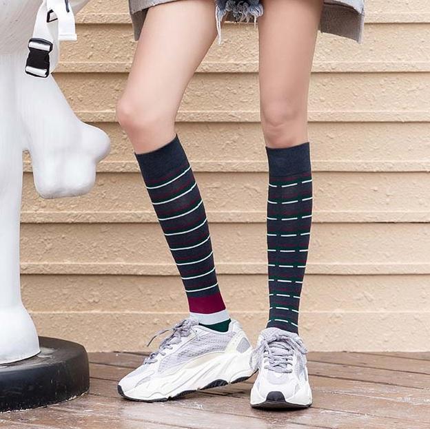 Art Hoe Geometric Patterns Cotton High Socks