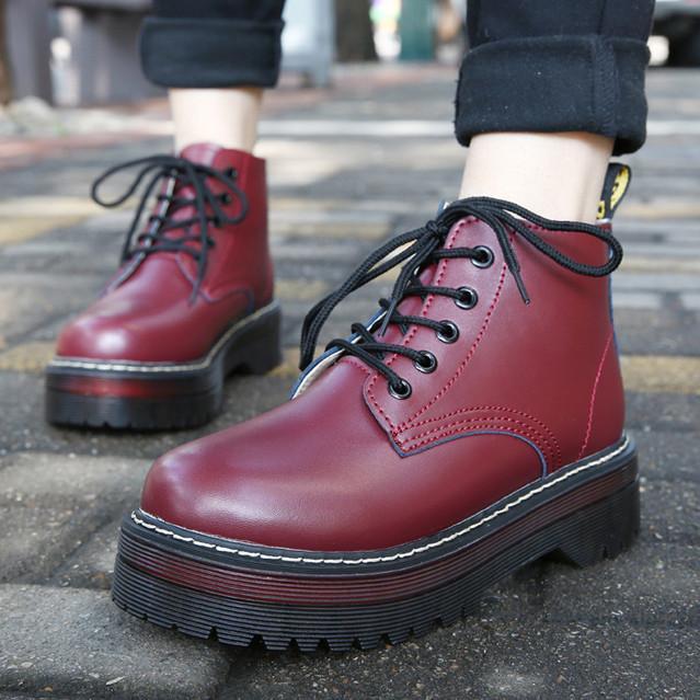 Autumn And Winter Platform Vintage Boots