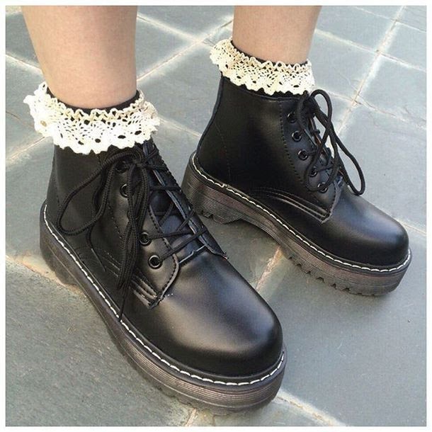 Autumn And Winter Platform Vintage Boots