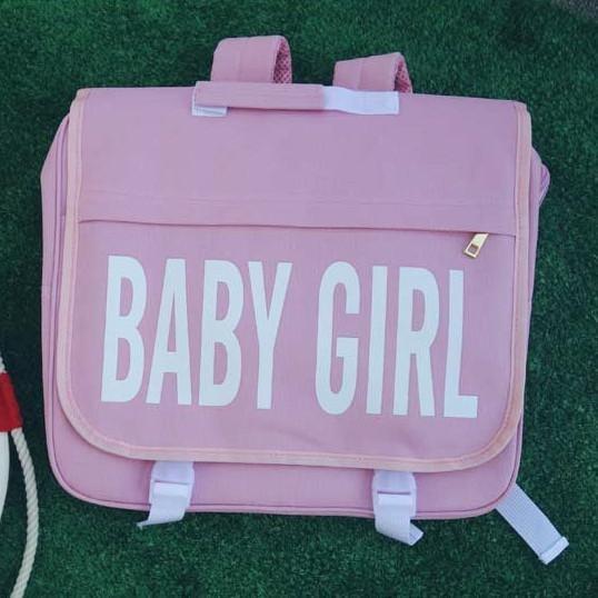 Baby Girl Pink Black College Backpack