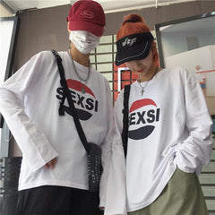 Base Letters Printed White Oversized T-Shirt