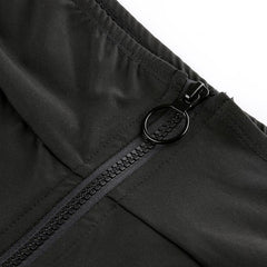 Basic Black Zipper Bike Shorts