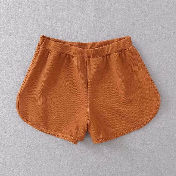 Basic Sporty Sweet Colors Thin Elastic Shorts