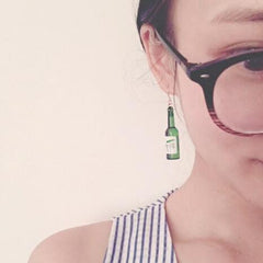 Beer Bottle Cute Plastic Earrings