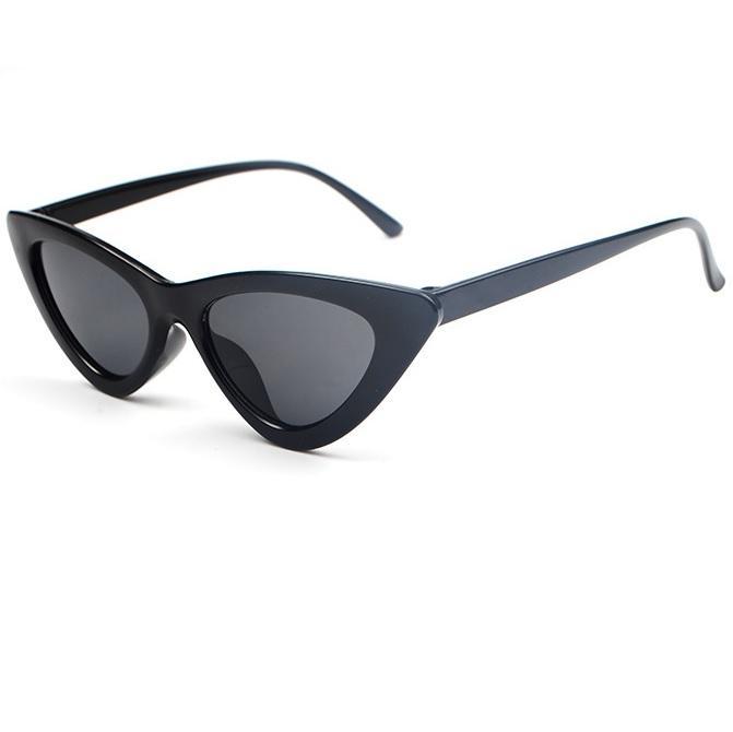 Black Cat Sharp Corner Frame Colorful Lens Sunglasses