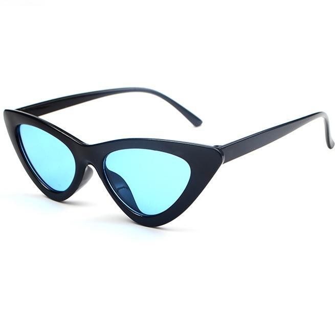 Black Cat Sharp Corner Frame Colorful Lens Sunglasses