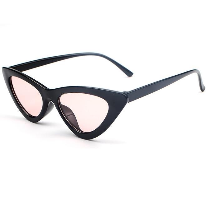 Black Cat Sharp Corner Frame Colorful Lens Sunglasses