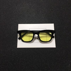 Black Plastic Frame Colorful Square Sunglasses