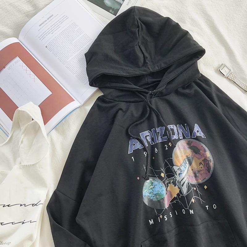 Black Space Rocket Arizona Hooded Sweatshirt