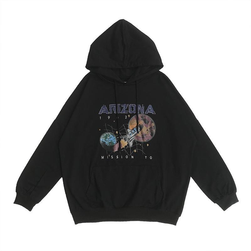 Black Space Rocket Arizona Hooded Sweatshirt