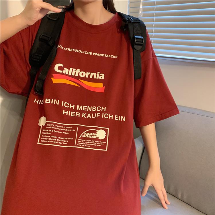 California Print Tumblr Aesthetic Oversized T-Shirt